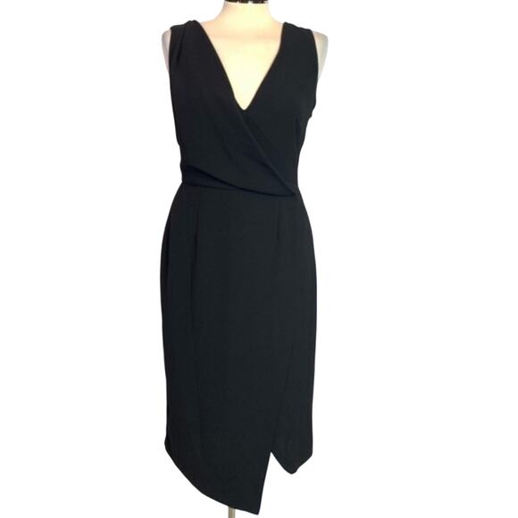 Asos faux wrap draped cut out back dress - Picture 2 of 6